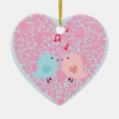 Love Birds Keramisch Ornament (Voorkant)