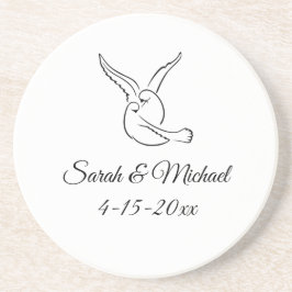 Love Birds Sandstone Coaster Zandsteen Onderzetter