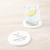 Love Birds Sandstone Coaster Zandsteen Onderzetter (Zijkant)