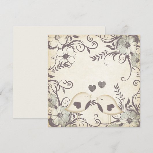 Love Birds Trouwen (blank) (Voorkant / Achterkant)