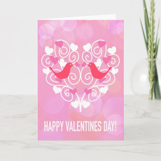 Love Birds Valentines Day Card Feestdagen Kaart (Voorkant)
