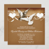 Love Birds verlovingsfeest uitnodigingen (Voorkant / Achterkant)