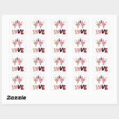 Love Birds Vierkante Sticker (Vel)