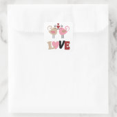 Love Birds Vierkante Sticker (Tas)
