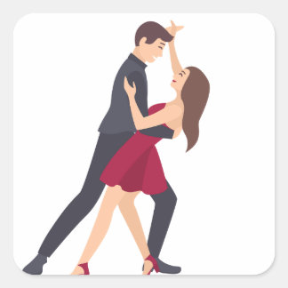 "Love Birds" Vierkante Sticker