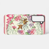 Love Birds Vintage Valentine's Day Samsung Galaxy Hoesje (Achterkant horizontaal)