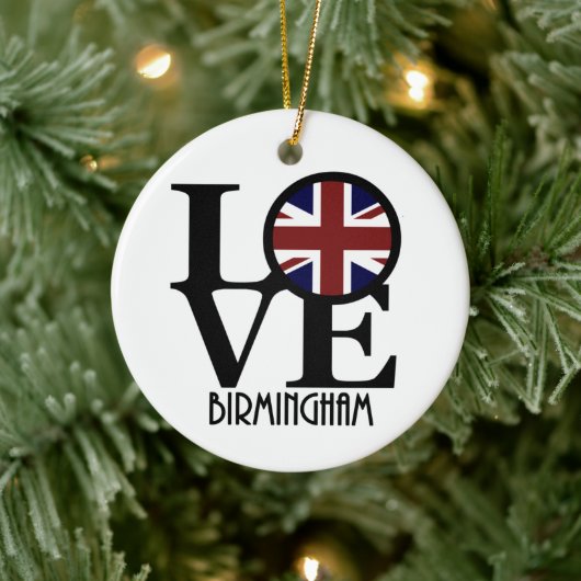 LOVE Birmingham England Keramisch Ornament (Boom)