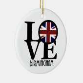 LOVE Birmingham England Keramisch Ornament (Rechts)