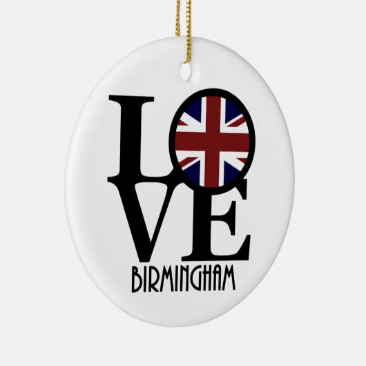 LOVE Birmingham England Keramisch Ornament (Rechts)