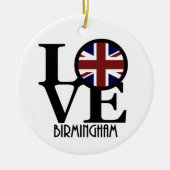 LOVE Birmingham England Keramisch Ornament (Voorkant)