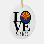 LOVE Bisbee Arizona Keramisch Ornament (Rechts)