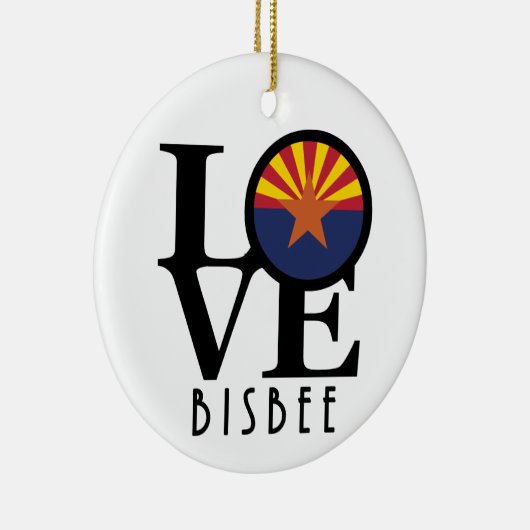 LOVE Bisbee Arizona Keramisch Ornament (Rechts)