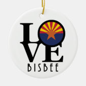 LOVE Bisbee Arizona Keramisch Ornament (Voorkant)