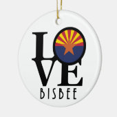 LOVE Bisbee Arizona Keramisch Ornament (Links)