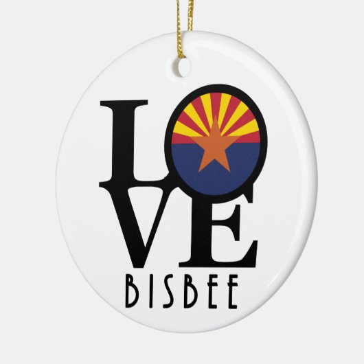 LOVE Bisbee Arizona Keramisch Ornament (Links)