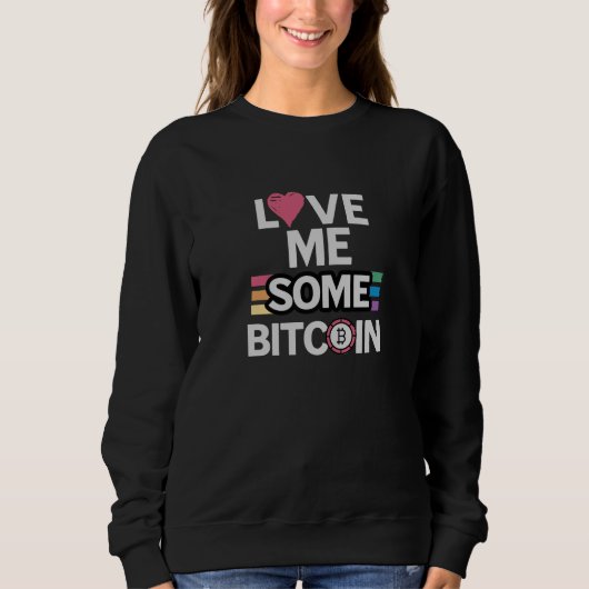 Love Bitcoin Zwart SWEATSHIRT (Voorkant)