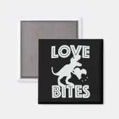 Love Bites Dinosaur Valentijnsdag  Magneet (Voorkant / Achterkant)