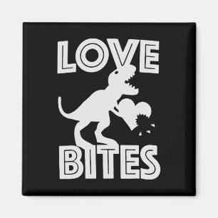 Love Bites Dinosaur Valentijnsdag  Magneet