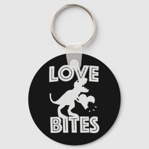 Love Bites Dinosaur Valentijnsdag  Sleutelhanger