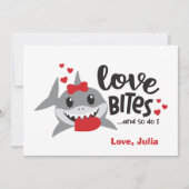 Love Bites | Dus ik Funny Shark Girl Valentijn Feestdagenkaart (Voorkant)