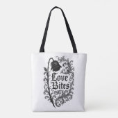 Love Bites: Gotisch Roos Tattoo Design Tote Bag (Achterkant)