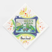 Love Bites… Literally | Dry Logic Humor Dinner Servet (Hoek)