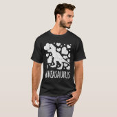 Love Bites Saurus T-rex Dinosaur Valentijnsdag T-shirt (Voorkant volledig)