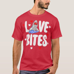 Love Bites Shark Tee Shirts Funny Women Valentijn