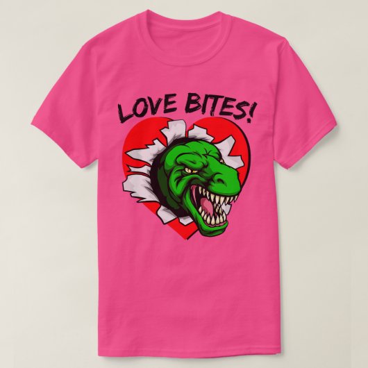 Love Bites TRex T-shirt (Design voorkant)