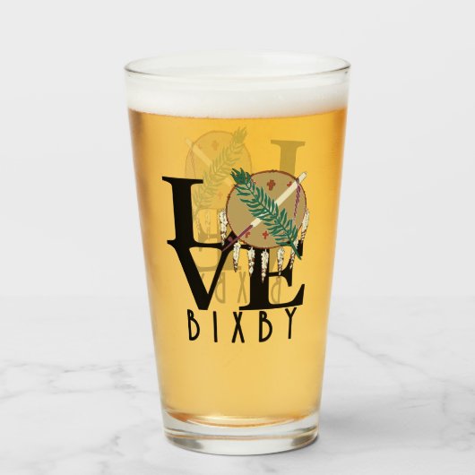 LOVE Bixby Oklahoma Glas (Voorkant gevuld)
