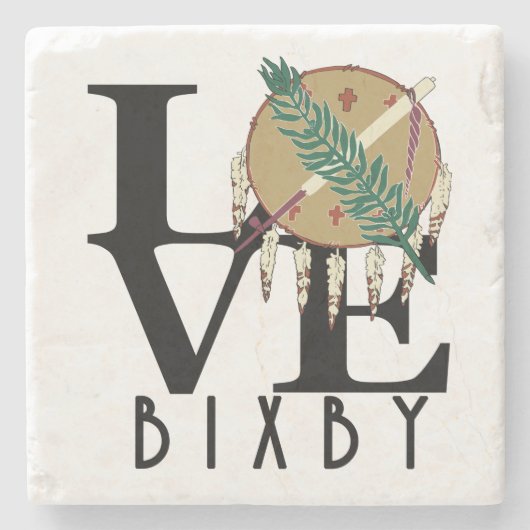 LOVE Bixby Stenen Onderzetter (Voorkant)