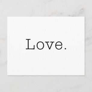 Love. Black And White Love Quote Template Briefkaart