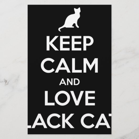 Love Black Cats Briefpapier (Voorkant)