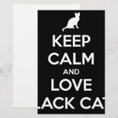Love Black Cats Briefpapier (Voorkant / Achterkant)