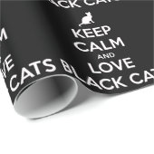 Love Black Cats Cadeaupapier (Rol Hoek)