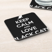 Love Black Cats Drankjes Onderzetter (Linkerzijde)