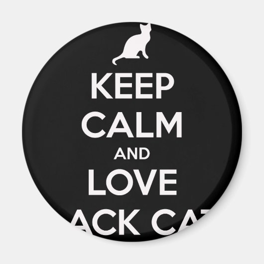 Love Black Cats Magneet (Voorkant)