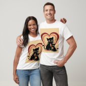 Love Black Cats Mannen T-Shirt (Unisex)