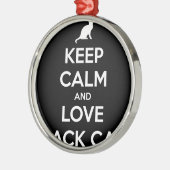 Love Black Cats Metalen Ornament (Links)