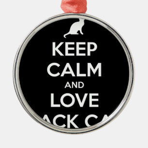 Love Black Cats Metalen Ornament