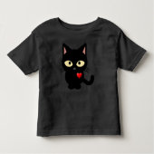 Love Black Cats T-Shirt, Toddler Kinder Shirts (Voorkant)