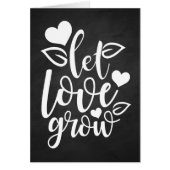 Love Black Chalkboard Thinking of You Wedding (Voorkant)