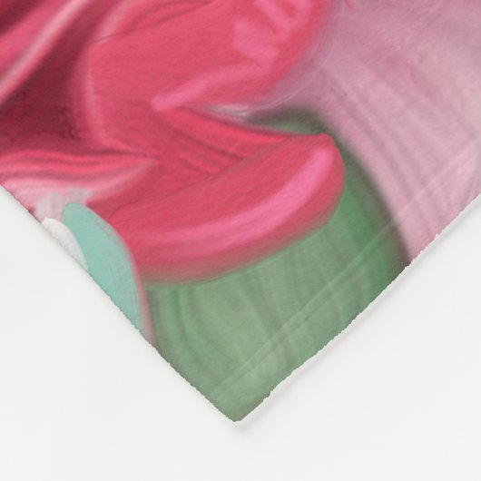 "LOVE" Black en Tan Cavalier blanket MEDIUM Fleece Deken (Hoek)