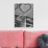  Love Black en White Canvas Afdruk (Insitu (Woonkamer))