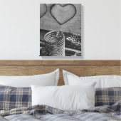  Love Black en White Canvas Afdruk (Insitu (Slaapkamer))