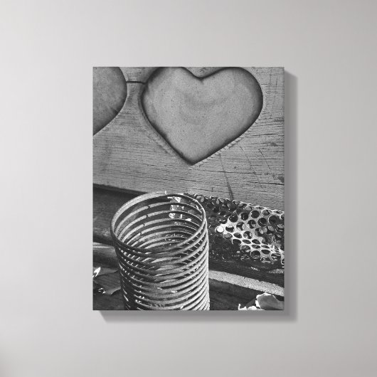  Love Black en White Canvas Afdruk (Voorkant)