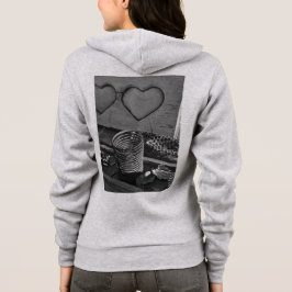  Love Black en White Hoodie
