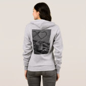  Love Black en White Hoodie (Achterkant volledig)