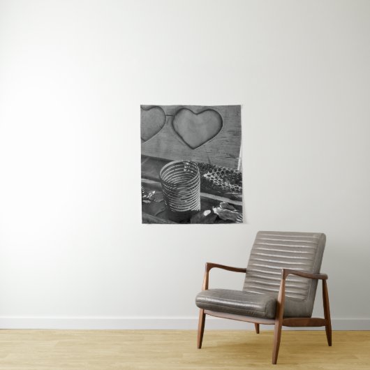 Love Black en White Wandkleed (In situ)