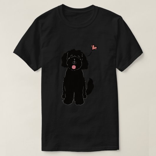LOVE Black Goldendoodle Dog Cotton Canvas tas T-shirt (Design voorkant)